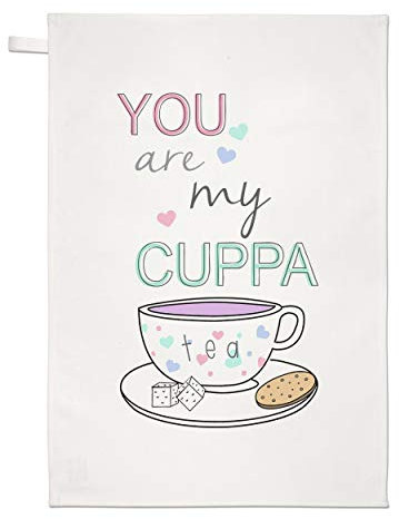 Gift Base Sie Sind Mein Cuppa Tee Spruch Geschirrtuch Spüllappen