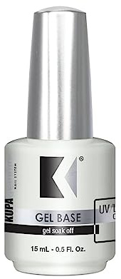 KUPA GelFinity Gel Base Coat, Superior Adhesive Bond for Long-Lasting Nail Polish, Professional UV/LED Soak-Off Foundation 0.5 Fl Oz