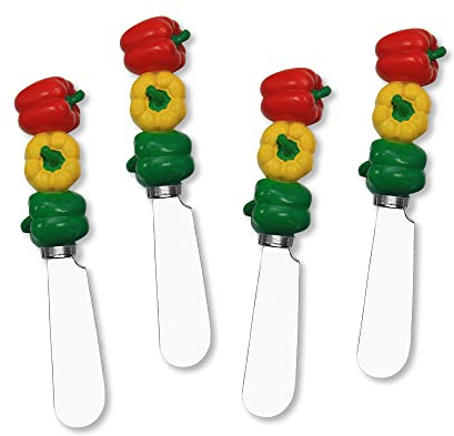 Mr. Spreader 4-Piece Bell Pepper Resin Cheese Spreader