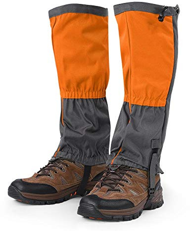 Wandern Gamaschen,1 Para Unisex Schnee Bein Gamaschen Outdoor Wasserdichte tiefel Gamaschen Wandern Wandern Klettern Jagd Radfahren Leggin Abdeckung ersättning för Erwachsene(orangefarben)