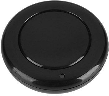433 MHz RF EV1527 Drahtlose Fernbedienung Schalter Runde Aufkleber Sender 1 Taste Regulieren Wandmontage(Schwarz)