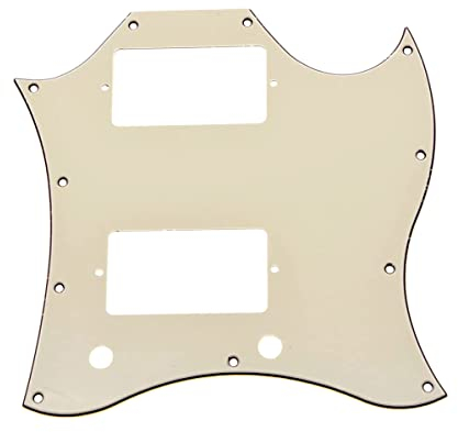 Dopro American Standard SG Guitar Full Face Pickguard passend für USA GB SG Special Guitar Aged White 3-lagig