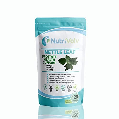 Nettle Leaf Supplement Tablets- Fight Allergy, Reduce Joint Pain, and Improve Prostate Health for Men and Women- 2000 mg Pack of 120 Pills.