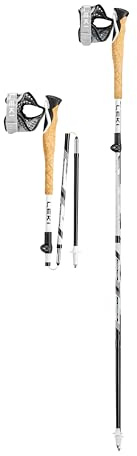 LEKI Cross Trail FX Superlite kompakta stavar, vit mintsvart, 100–120 cm