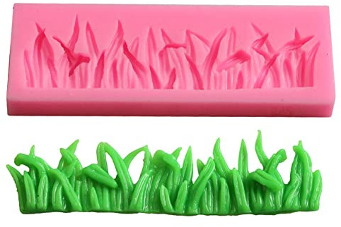Molde de silicona para valla en forma de hierba, molde de silicona de encaje para decoración de tartas, molde para hornear Sugarcraft, valla en forma de hierba para tarta DIY, fondant, bandeja para ho