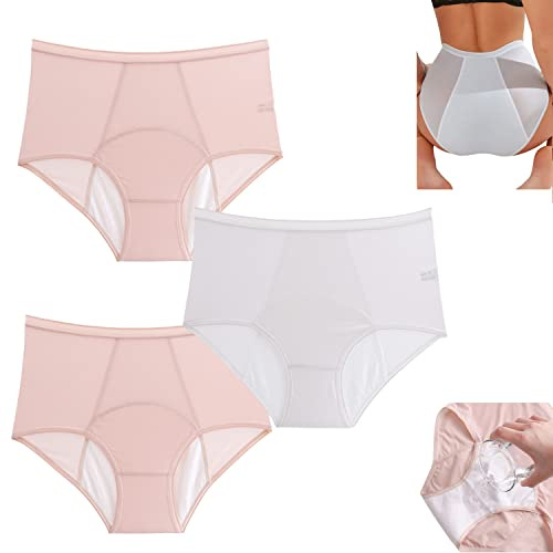HKTS Intimo a prova di perdite Everdries, confezione da 3 mutandine a tenuta mestruale Everdries (X-Large,C)
