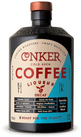 Conker Cold Brew Decaf Coffee Liqueur | 70cl | 22% ABV | World's First Decaffeinated Coffee Liqueur | Speciality Brazilian & Colombian Beans | Vanilla & Caramel | Decaf Espresso Martini, Baby Guinness