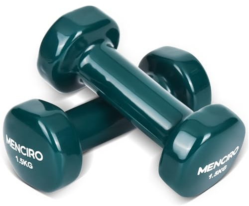 MENCIRO Hanteln 2er Set für Männer und Frauen, 1.5KG Kurzhanteln Gewichte für Zuhause Fitnessstudio und Krafttraining