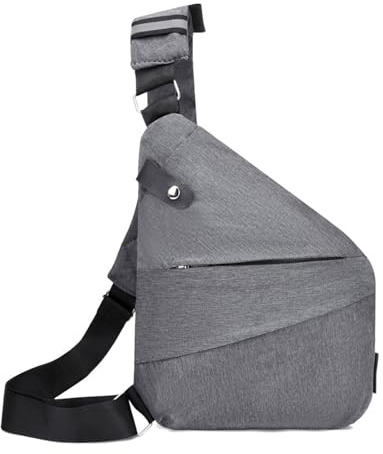 FENGCHUANG Sac de Voyage Antivol 31 x 23 cm Imperméable Anti Theft Travel Bag Sacoche Bandoulière Homme Sport Sac à Bandoulière pour Voyage Sports épaule Travers Cyclisme Moto Sling Bag Gris