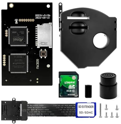 GDEMU V5.15 & V5.15b Optical Drive Emulation Board for SEGA Dreamcast - Remote Card Mount Kit with SD Extension Cable, Compatible with DC VA1 Console (Black V5.15b)