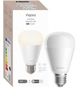 Aqara LED-Glühbirne T2 (E27, CCT), Matter Over Thread/Zigbee | Einstellbar Weiß (2700 K-6500 K), 75 W Äquival., Matter, für Apple Home, Alexa, Google Home