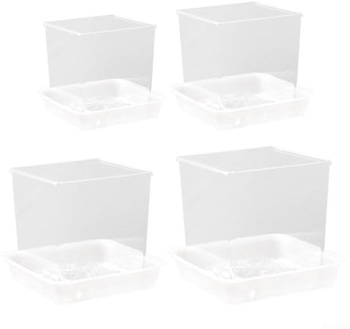 EasyByMall Transparenter Orchideentopf, transparente Blumentöpfe für Orchideen, Orchideentöpfe mit Drainage, Blumentöpfe für drinnen und draußen, Orchideen-Umtopfen (mit Tablett)