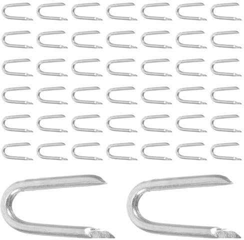 SOLUSTRE 200piezas Grapas Para Cercas De Alambre Clavos Resistentes y Duraderos Fijación Segura Para Jardinería y Construcción