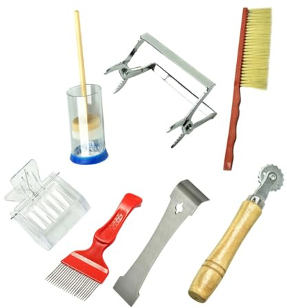 SEWOART Beekeeping Supplies Kit 7pcs -one Beekeeping Tools Queen Marking Tools Perfect for Apiculture Honey Making