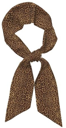 DEXNEL Seidenschal, Leopardenmuster, Tapete, Kunst, Mode, Seide, lebendig, bunt, gemustert, leicht, Halsbekleidung für Damen, Schwarz , One size