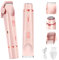 DAOUZL Afeitadora Mujer, 2 en 1 Rasuradora Mujer Zona Intima, Depiladora Zona Intima, Recortadora Corporal para Cara,Axila,Pierna,Bikini,Uso en Seco y en Mojad, IPX7 Impermeable (Rosa)