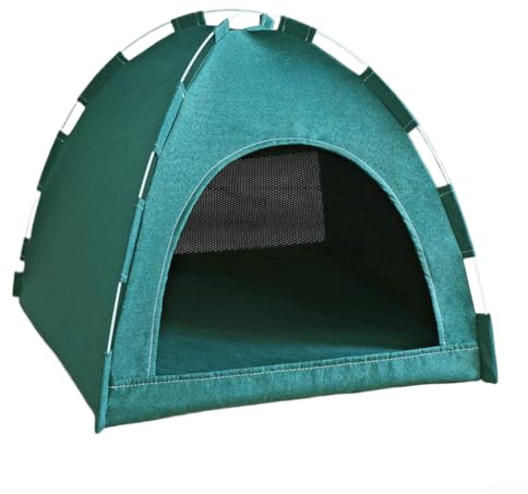 Accarugty Breathable Dog House, Foldable Pet Tent, Cooling Cat Shelter, Outdoor Pet Canopy, All Season Pet Bed-, Portable Puppy- Kennel Featuring Summer Cooling(M-42 * 42 * 36cm)