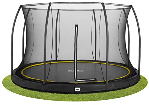 Salta Comfort Edition Ground - Bodentrampolin mit Sicherheitsnetz - ø396cm - Rund - Schwarz