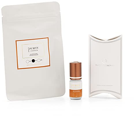Colla extension ciglia Purity crimson, asciugatura rapida 0,5–1s, tenuta fino a 8 settimane, per tecnica classica e volume, 5 ml, colore marrone scuro