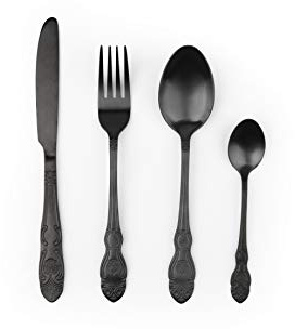 Excelsa Juego de 4 cubiertos Baroque negro