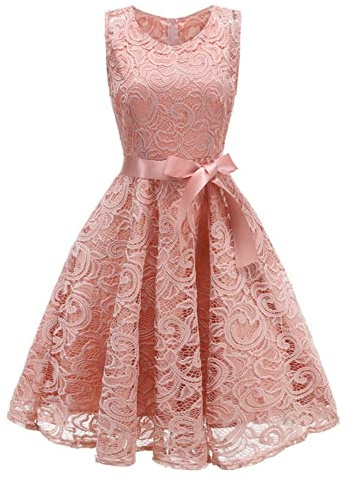 Daysskk Robe Cocktail Mariage Femme sans Manche Robe De Soirée Femme Courte Robe Elegante Femme Cocktail sans Manche Robe Cérémonie Femme Courte Robe De Soiree Femme Col V L