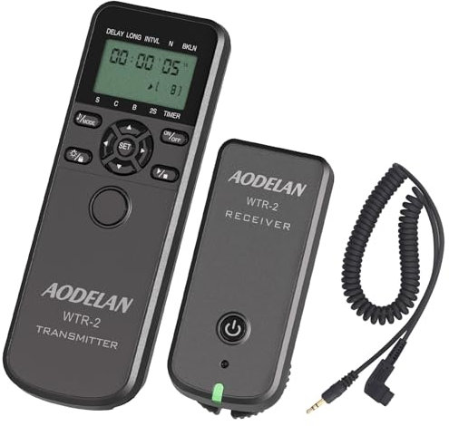 AODELAN Intervalometer Timer Remote Control, Long Exposure Shutter Release for Sony ILCA-77M2 99M2 A55 A350 A500; Replaces Sony RM-L1AM Cable