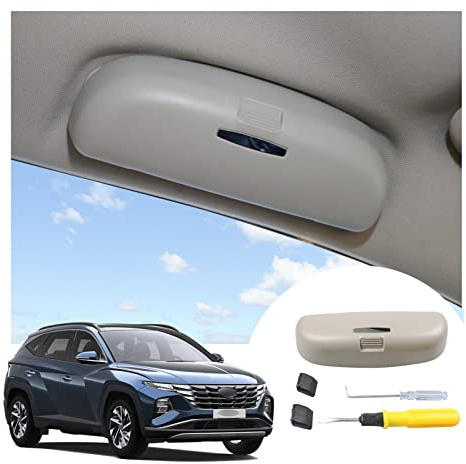 LFOTPP Sonnenbrillenhalter Brillenetui Kompatibel mit Hyunda-i Tucson NX4 2021 2022, Auto Zubehör Sonnenbrillen Brillenhalter Aufbewahrungsbox Organizer (Schwarz)