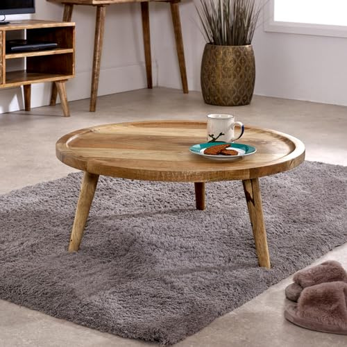 York Round Coffee Table made of Light Mango Wood
