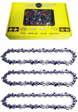 Mini Sägeketten Ersatz Kettensägekette 4 Zoll 3 Stück, 0.043 Gauge, 1/4 LP, 28DL，Kettenlänge 18cm für Führungsplatte 13cm，für 21-26V Akku Mini Kettensäge Kette Garten Kettenstange