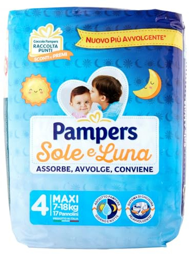 PAMPERS Soleil et lune 4 ^ 7 – 18 max lot de 8 pièces