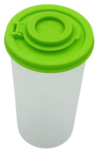 Porceosy Salero y pimentero de plástico, botellas reutilizables para condimentos con tapas herméticas, recipientes de especias sin BPA para viajes, camping, picnics, a prueba de humedad, verde, M
