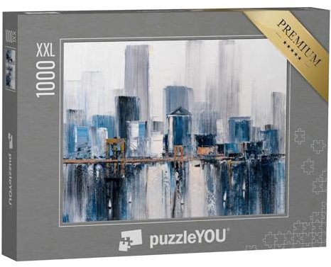 Puzzle 1000 Teile XXL „Ölgemälde: Brooklyn Bridge, New York“ – aus der Puzzle-Kollektion Kunstwerke