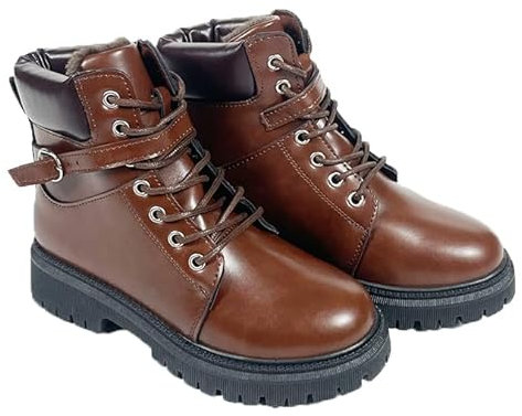 Forever Young Ladies Walking Anti-Slip Ankle Boots Hiking Outdoor Shoes in Brown (Brown, UK Footwear Size System, Adult, Women, Numeric, Medium, 6)