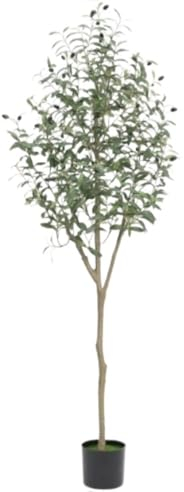 Plantas Artificiales Grande Olivo Artificial Falso con Macetero, Ramas Artificiales, Árbol Artificial para Decoración del Hogar Y La Oficina Planta Artificial Grande para Salon(Size:180cm)