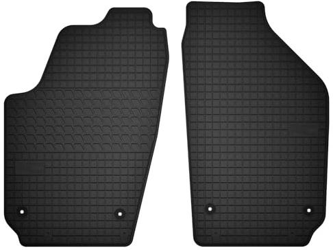 Wielganizator Automatten-Set – Passend für Volkswagen Polo IV 9N (2001-2009) – Gummimatten – Autozubehör – Auto Fußmatten – 2-teilig – Schwarz
