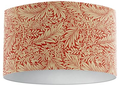 Harrison Cropper William Morris Larkspur Lampshade (Crimson Red, 35cm Diameter Table/Standard Lamp)