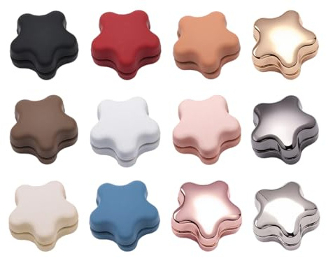Kellegour 12 PCS Hijab Magnetische Pins,Magnet Hijab Pins,Magnetische Hijab Pins Beidseitig,Magnetischer Hijab Clip,12 Farbe,Brosche Sternenförmig Magnetnadeln Für Muslimischen Schal Hemd Schal Hijab