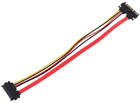 XAGMODSHN Câble d'extension SATA III 3.0 7 + 15 22 broches SATA mâle vers femelle couleur rouge pour disque dur SSD 2,5 et 3,5