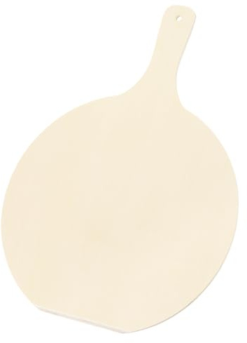 QUARKZMAN Pizzabrett Holz Pizzaschieber Birke Runder Pizzaschaufel Kitchenware mit Griff Für das Auslegen von Pizzen 1er Set, M