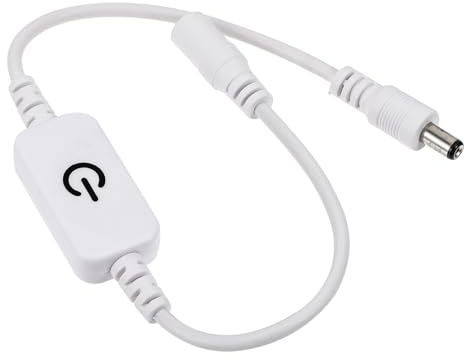 HOMOCONO Touch Lichtdimmer Schalter LED 12v Touch Dimmer Sensor für 50w LED Lichtbänder Einstellbar für Kosmetikspiegel und Möbel Beleuchtung
