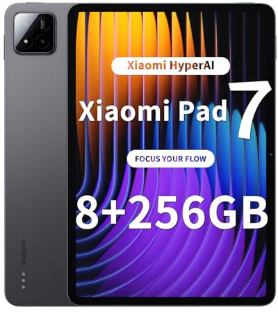 XIAOMI Pad 7 Tablet, 11.2 Zoll, 8+256GB, 3.2K 144Hz Display, Snapdragon 7+ Gen 3, 8850mAh Akku, HyperAI, Quad-Lautsprecher, Nahtloses Desktop-ähnliches Erlebnis，Grau