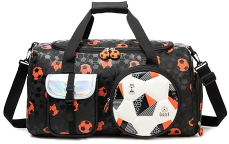 HTgroce Bolsa de Viaje Bolsa Deporte Niño Plegable Bolsa Piscina de Futbol Gym con Compartimento Zapatos