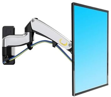 Support mural Full Motion pour TV avec ressort à gaz réglable – Convient aux écrans LCD LED de 24 à 60 compatible avec les modèles F300 F450 F500 Idéal pour téléviseurs de 50 à 60 pouces