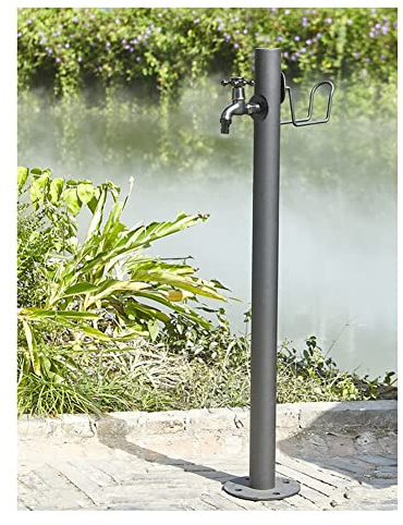 SBCGFY Colonne de robinetterie pour Jardin extérieur, Colonne d'eau sur Pied avec Robinet, Robinet Tout en cuivre antigel, pour Jardin, Cour, Villa D(Noirb 13x86cm)