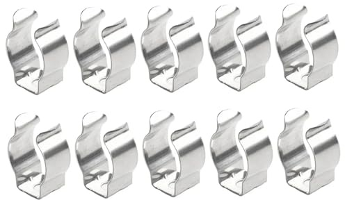 10Pcs Spring Clips Open Type Stainless Steel Spring Clamps U Clips for Hanging Practical Kitchen Tools Garden Hose Mop Broom Organization