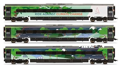 Hornby R40483 Avanti West Coast Class 390 Klimatförändringar Livery Coach Pack 3 69721 + 69821 + 69921