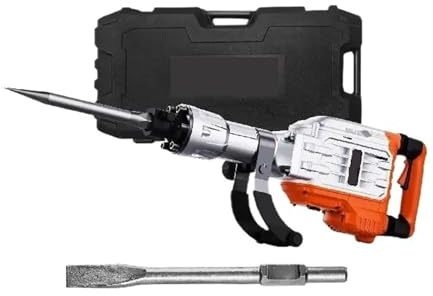 Martello elettrico a percussione 1700 W con energia di impatto 60J, include 2 punte a scalpello per scavo e fori di rottura