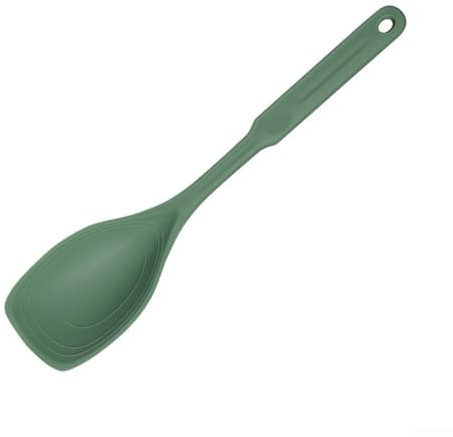 Gdfnmogo Espátula de silicona multiusos para cocinar, resistente al calor hasta 232.2 °C, herramienta de cocina flexible antiarañazos con escala de medición, compatible (verde)