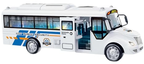 wueiooskj Bus Jouet pour Enfants garçons Filles 3 Ans et Plus Objets de Collection décoration Police éducative