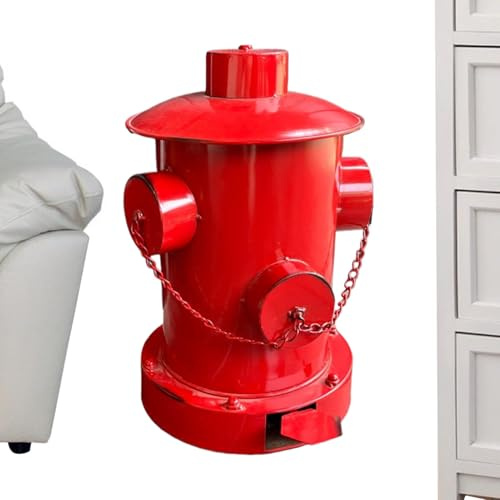 Bote de basura para el hogar - Contenedor con pedal en forma de de incendios | Cesta de basura para interiores y exteriores | Dispensador espacioso de residuos de alimentos: práctica tapa acciona